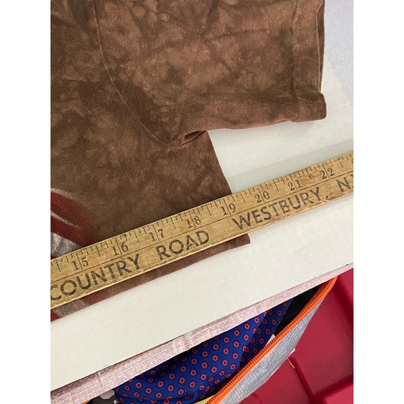 The Mountain Bald Eagle American Flag Brown Tie Dye Vintage T Shirt Adult Medium - Picture 3 of 8